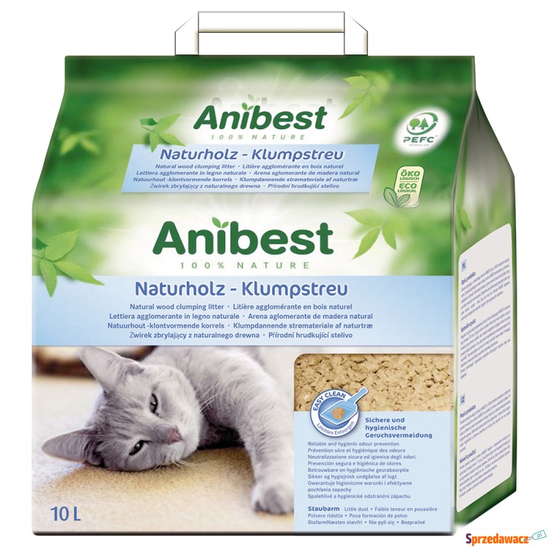 Anibest Naturholz żwirek dla kota - 10 l (ok.... - Żwirki do kuwety - Grudziądz