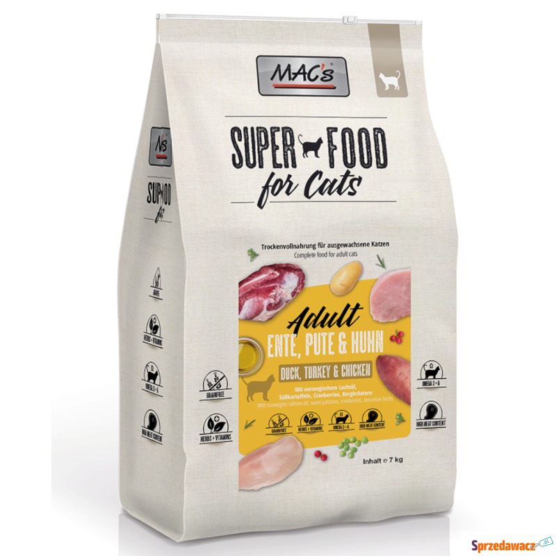 MAC's Superfood for Cats Adult, kaczka, indyk,... - Karmy dla kotów - Wodzisław Śląski