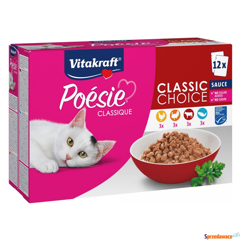 Vitakraft Poésie Classic w sosie - 12 x 85 g - Karmy dla kotów - Legnica