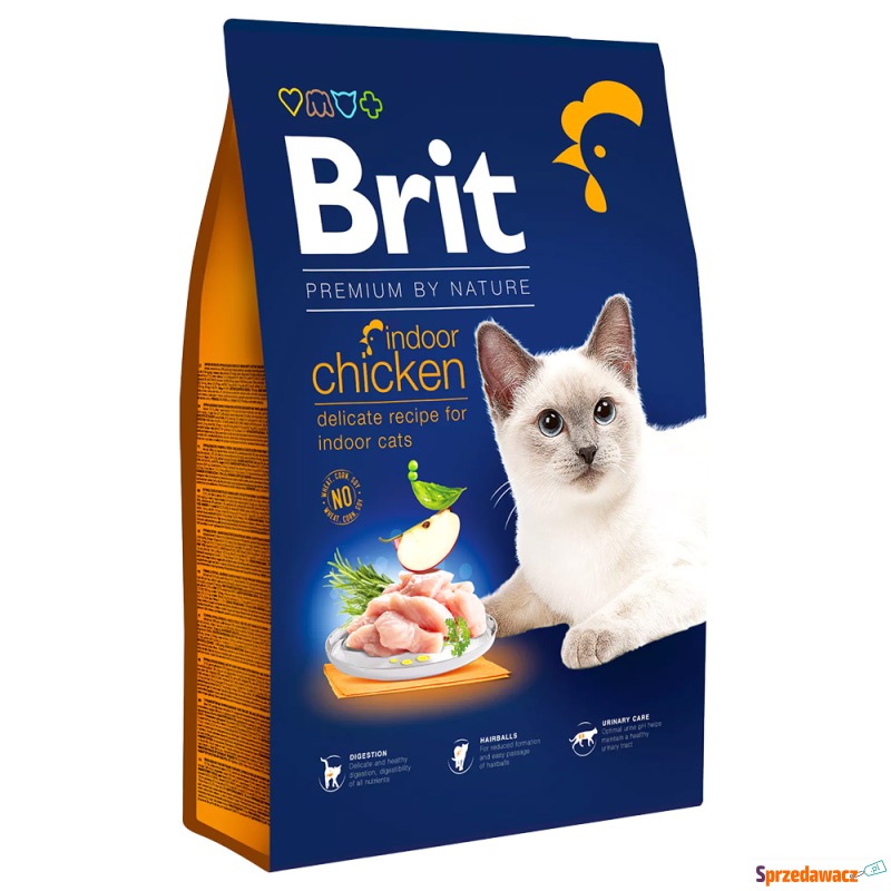 Brit Premium by Nature Cat Indoor, kurczak - 2... - Karmy dla kotów - Luboszyce