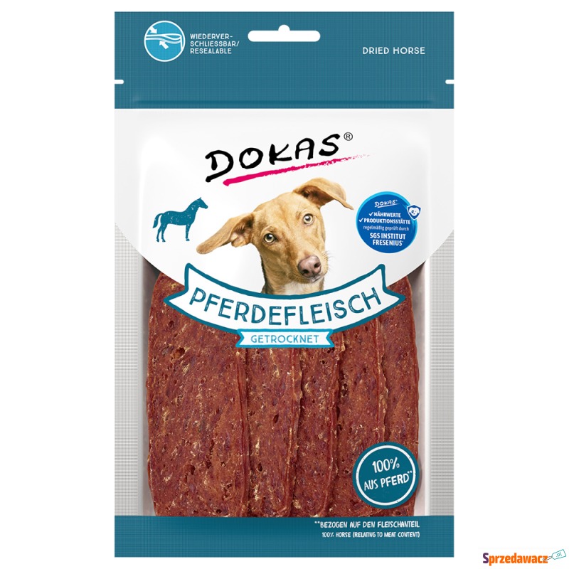 Dokas suszone mięso końskie - 4 x 60 g - Przysmaki dla psów - Jelenia Góra