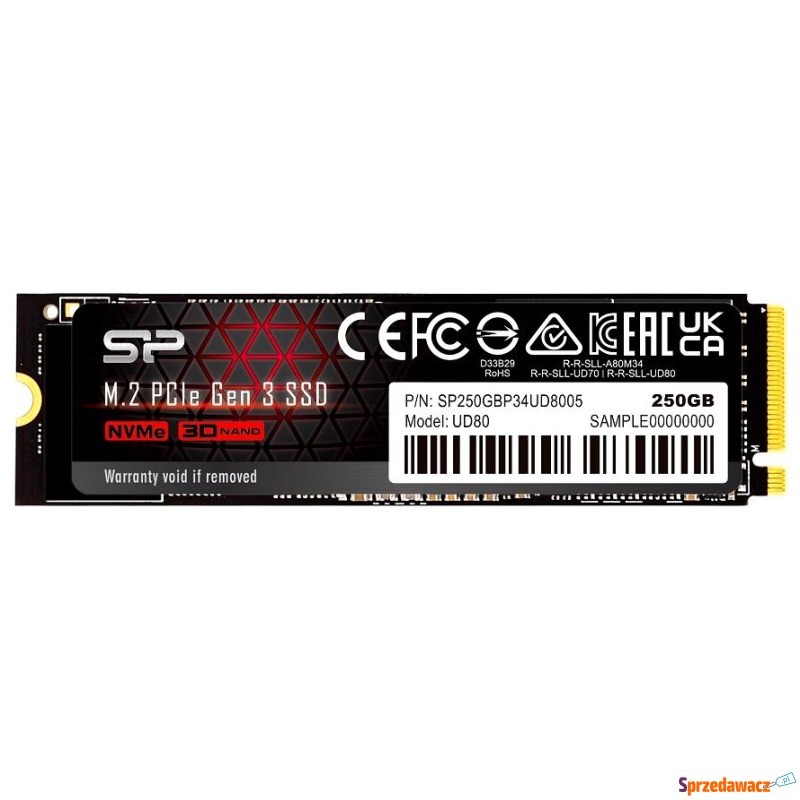 Dysk SSD Silicon Power UD80 250GB M.2 PCIe Gen3x4... - Dyski twarde - Toruń