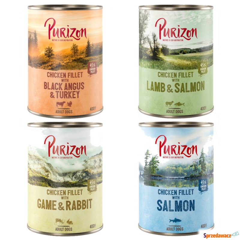 Purizon Adult, 12 x 400 g - Pakiet mieszany (4... - Karmy dla psów - Opole