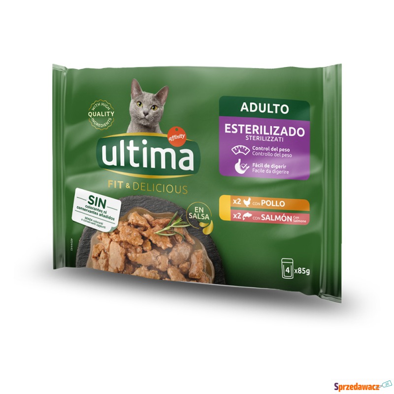 Ultima Cat Sterilized, 48 x 85 g - Kurczak i łosoś - Karmy dla kotów - Częstochowa