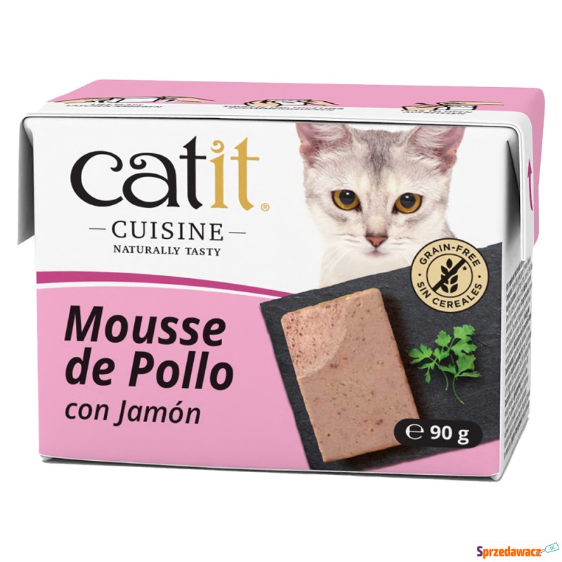 Catit Cuisine Mousse, 12 x 90 g - Kurczak z szynką - Karmy dla kotów - Wodzisław Śląski