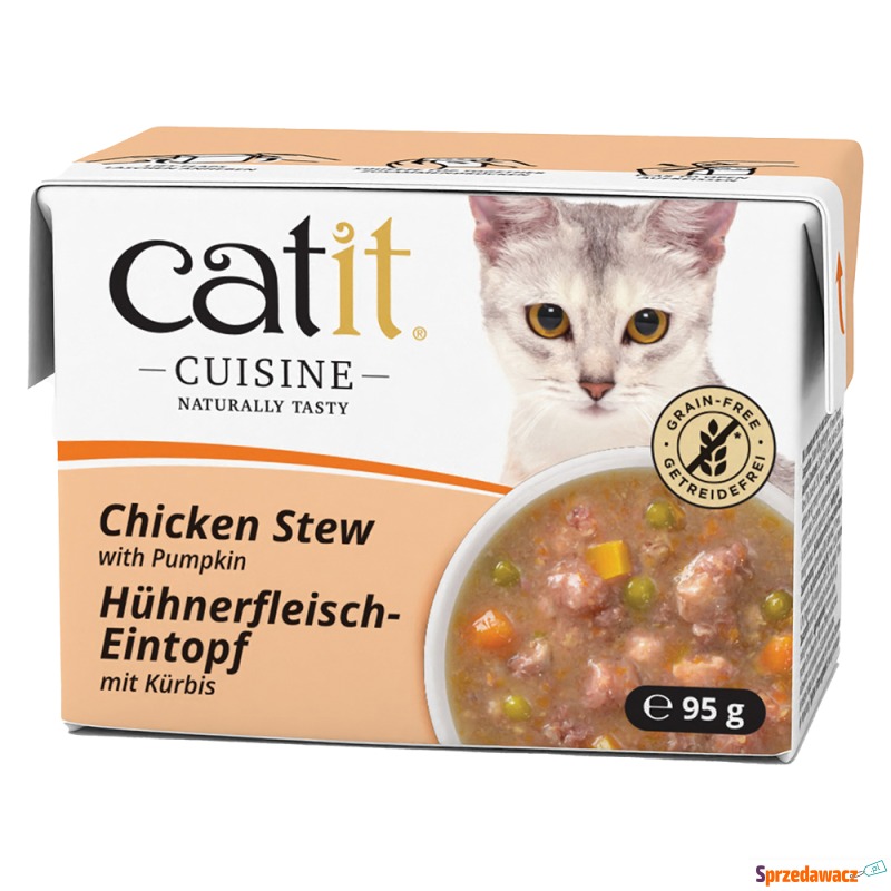 Catit Cuisine Eintopf, 12 x 95 g - Kurczak z dynią - Karmy dla kotów - Świętochłowice