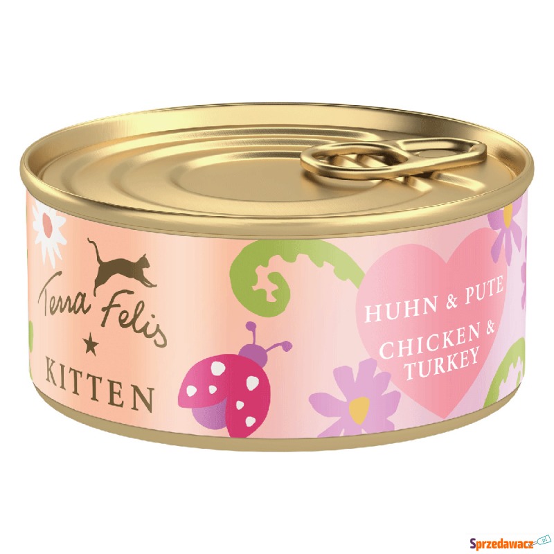 Terra Felis Kitten, 18 x 70 g - Kurczak i indyk - Karmy dla kotów - Poznań