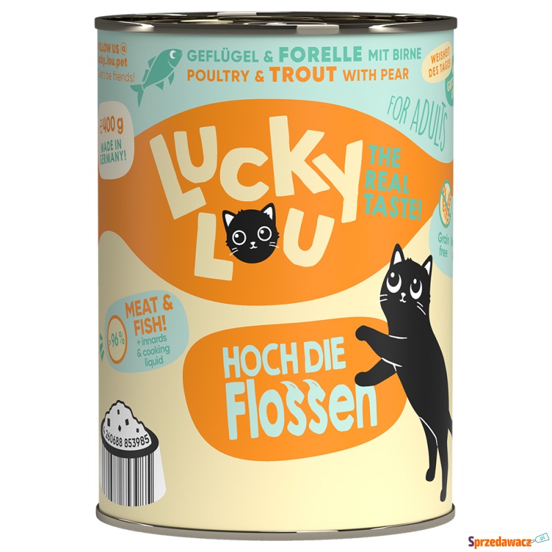 Lucky Lou Adult 24 x 400 g - Drób i pstrąg - Karmy dla kotów - Dąbrowa Górnicza