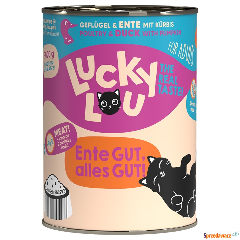 Lucky Lou Adult 24 x 400 g - Drób i kaczka - Karmy dla kotów - Białystok