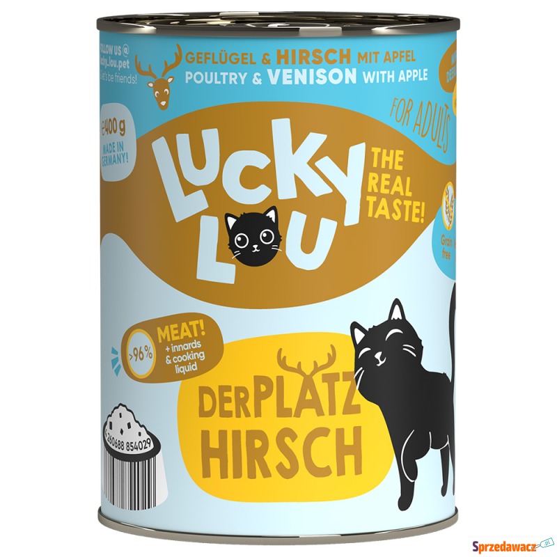 Lucky Lou Adult 24 x 400 g - Drób i jelenie - Karmy dla kotów - Warszawa