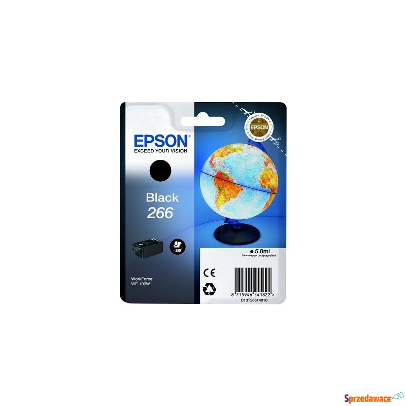 Epson Wkład atramentowy Ink 266 Globe 5.8ml BK - Tusze, tonery - Grudziądz