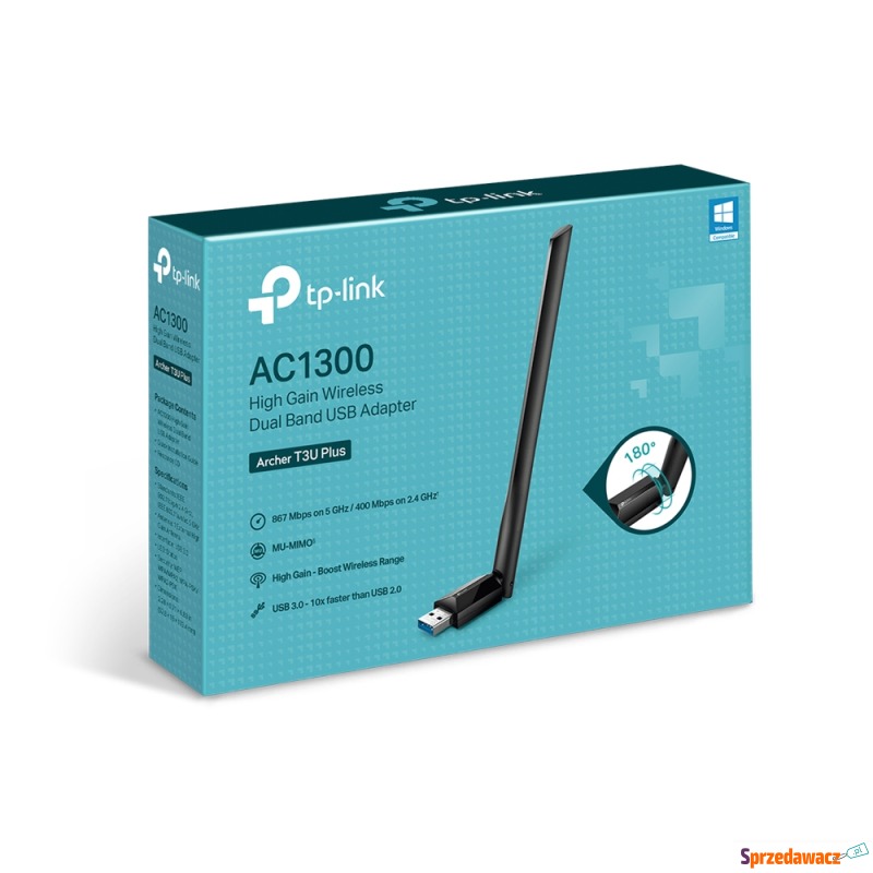 Karta sieciowa TP-LINK Archer T3U Plus USB - Karty sieciowe - Koszalin