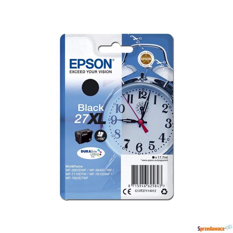 Epson Tusz T2711 BLACK  17.7 ml do WF-3620 7110... - Tusze, tonery - Kielce