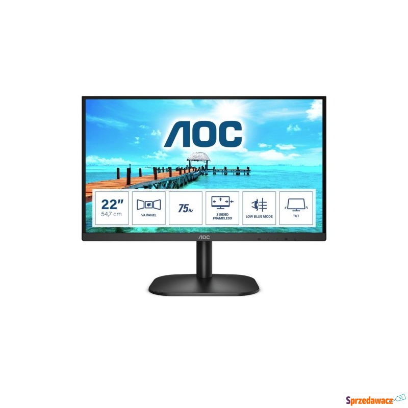 MONITOR AOC LED 21,5" 22B2H/EU - Monitory LCD i LED - Gdynia