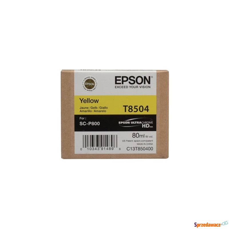 Tusz Oryginalny Epson T8504 (C13T850400) (Żół... - Tusze, tonery - Warszawa