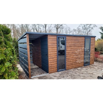 Domek Ogrodowy Schowek 4,5x2,5 m + wiata 1,5x2,5... - Altany, domki, namioty - Przemyśl - zdjęcie 6