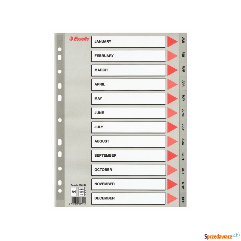 Przekładki do segregatorów Esselte A4 1 12 mi... - Segregatory - Łódź