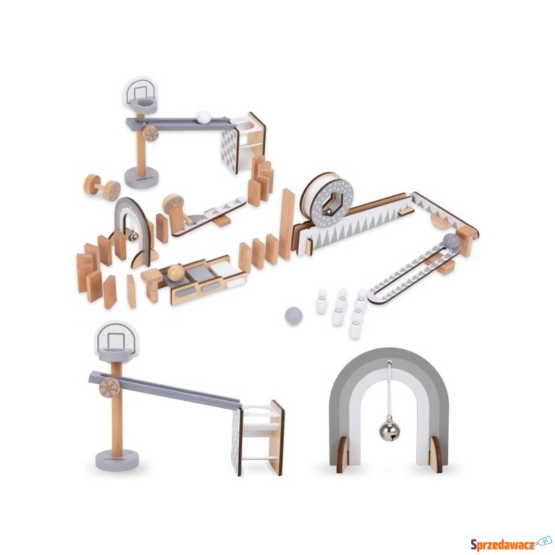 Drewniane klocki domino - tor przeszkód - 48... - Pozostałe zabawki - Olsztyn