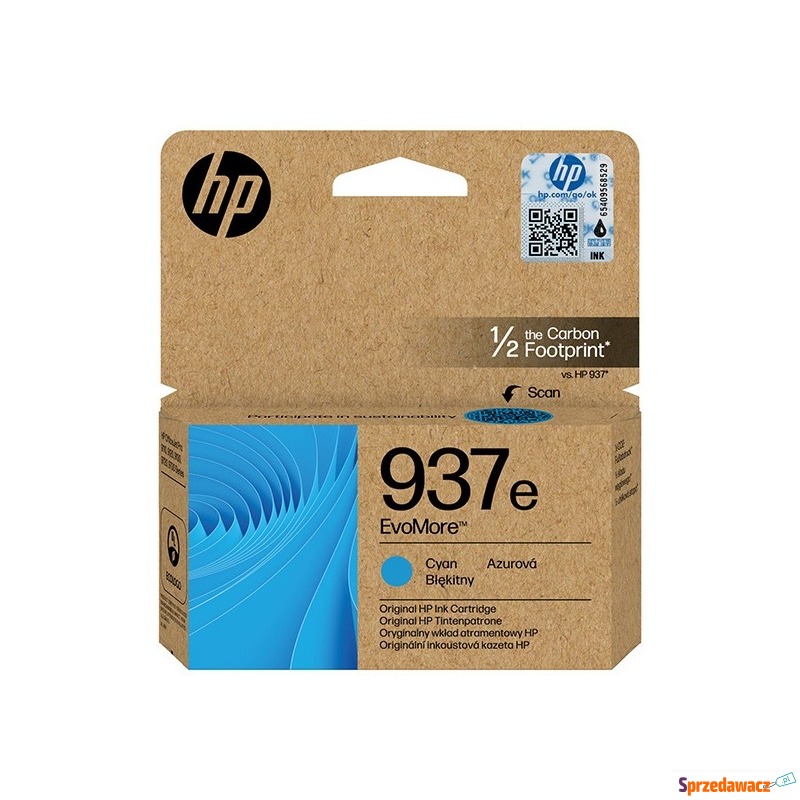 HP oryginalny ink EvoMore 4S6W6NE, HP 937e, cyan,... - Tusze, tonery - Domaszowice