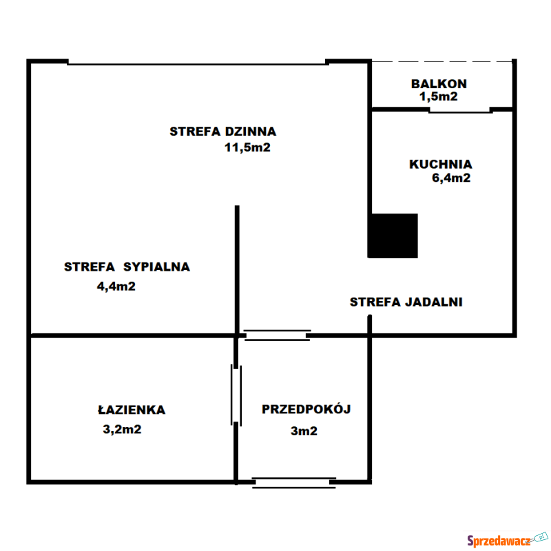 Mieszkanie jednopokojowe Częstochowa - Tysiąclecie,   30 m2, 10 piętro - Sprzedam