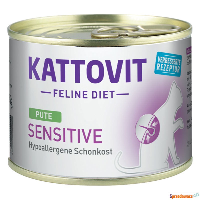 Kattovit Sensitive - Indyk, 6 x 185 g - Karmy dla kotów - Kalisz