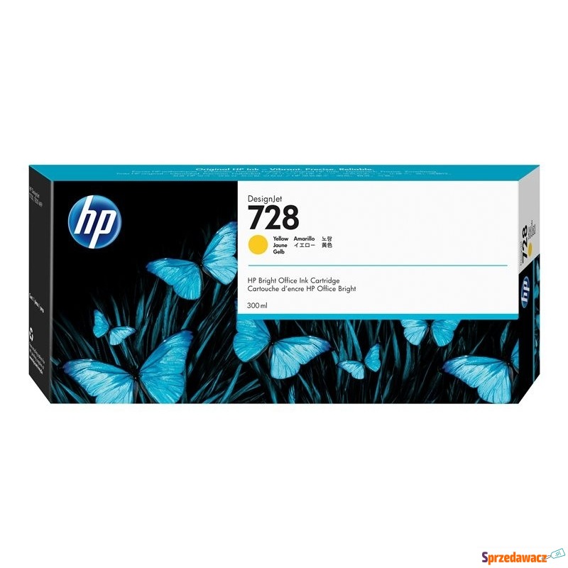 HP Atrament 728 300-ml Yellow DesignJet Ink - Tusze, tonery - Wrocław