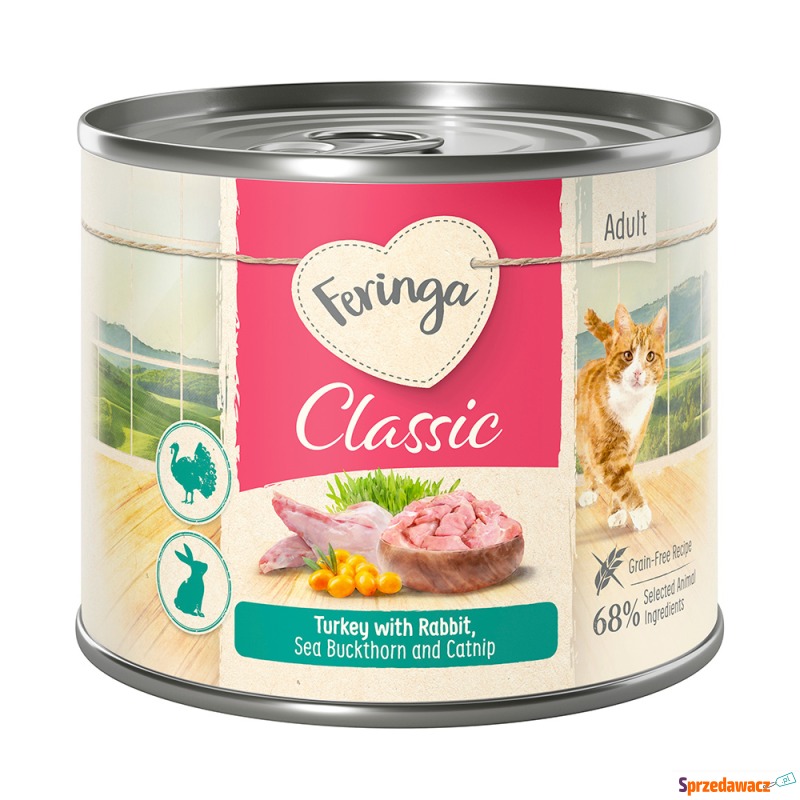 Feringa Classic Meat Menu, 6 x 200 g - Królik... - Karmy dla kotów - Opole