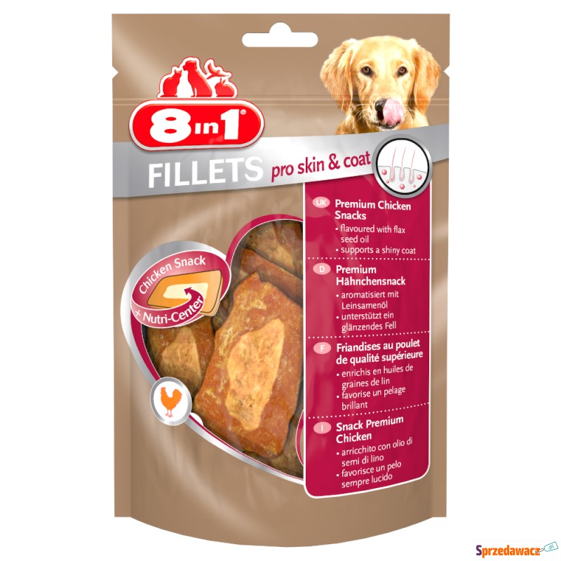 8in1 Fillets Pro Skin & Coat, 80 g - S - Przysmaki dla psów - Sanok