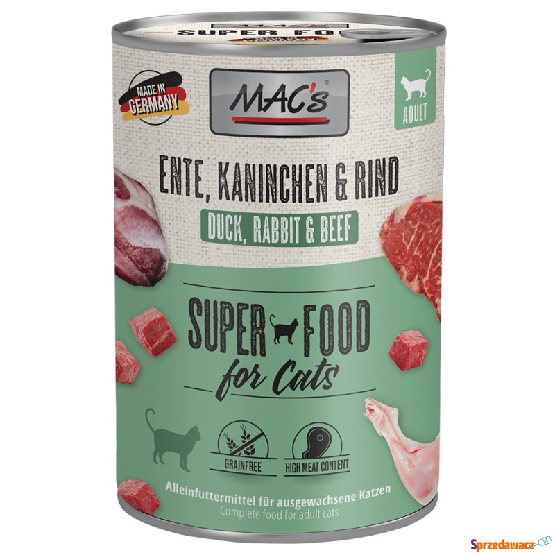 MAC’s Cat karma dla kota, 6 x 400 g - Kaczka,... - Karmy dla kotów - Sochaczew