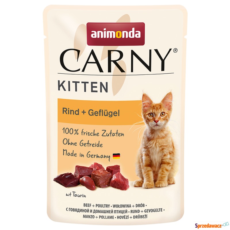 animonda Carny Kitten, 12 x 85 g - Wołowina i... - Karmy dla kotów - Grudziądz