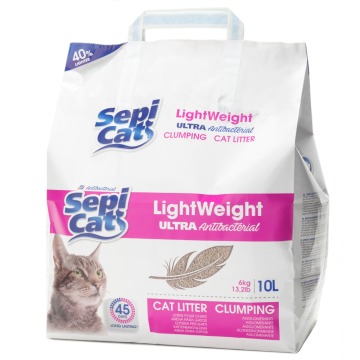 Sepicat LightWeight Ultra Antibacterial, antybakteryjny żwirek dla kota - 10 L