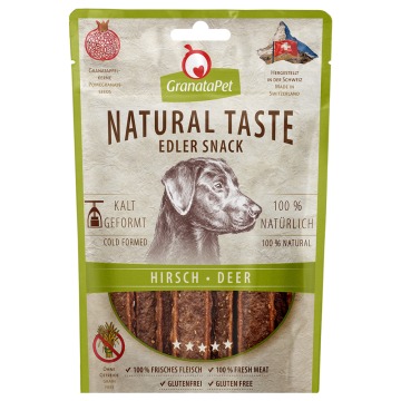 GranataPet Natural Taste Edler Snack - Jeleń, 3 x 90 g