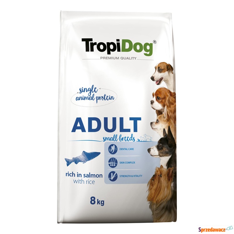 Tropidog Premium Adult Small, łosoś - 8 kg - Karmy dla psów - Działdowo