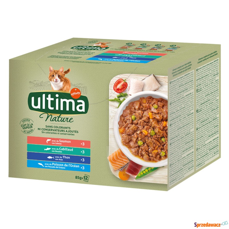 Ultima Nature  - 48 x 85 g wybór ryb (łosoś,... - Karmy dla kotów - Włocławek