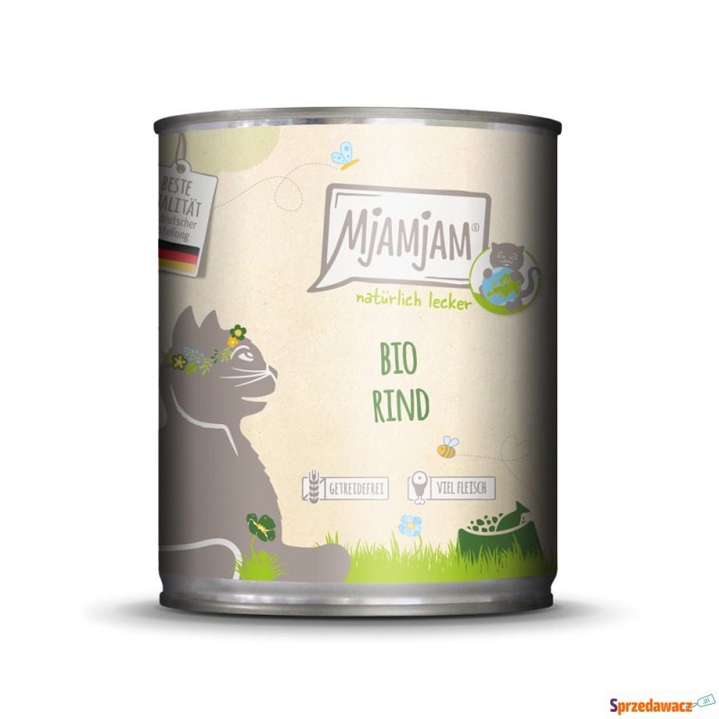 MjAMjAM Naturalnie Pyszne 6 x 800 g - Bio wołowina - Karmy dla kotów - Rzeszów