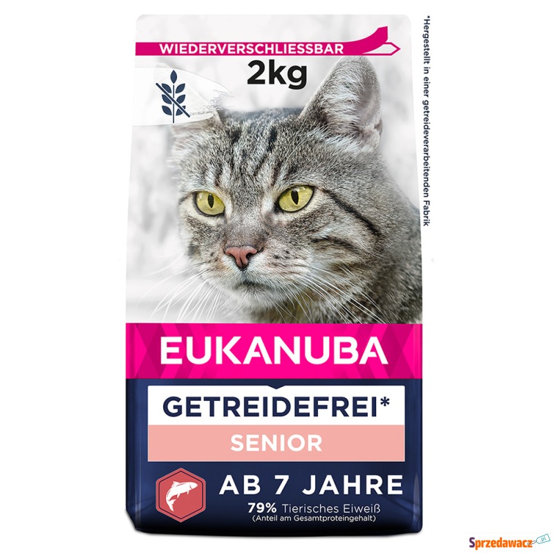 Eukanuba Senior Grain Free, z łososiem - 3 x 2... - Karmy dla kotów - Białystok