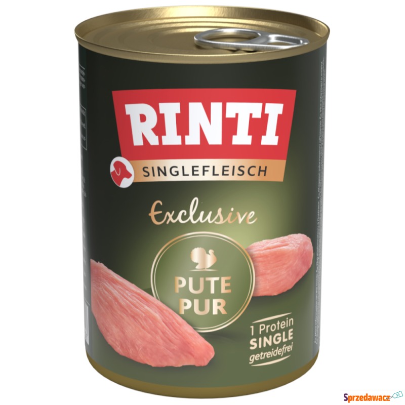 Megapakiet RINTI Singlefleisch, 24 x 400 g - Indyk - Karmy dla psów - Białystok