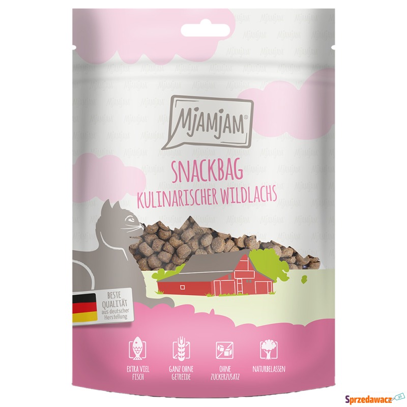 MjAMjAM Snackbag, kulinarny dziki łosoś - 2 x... - Przysmaki dla kotów - Koszalin