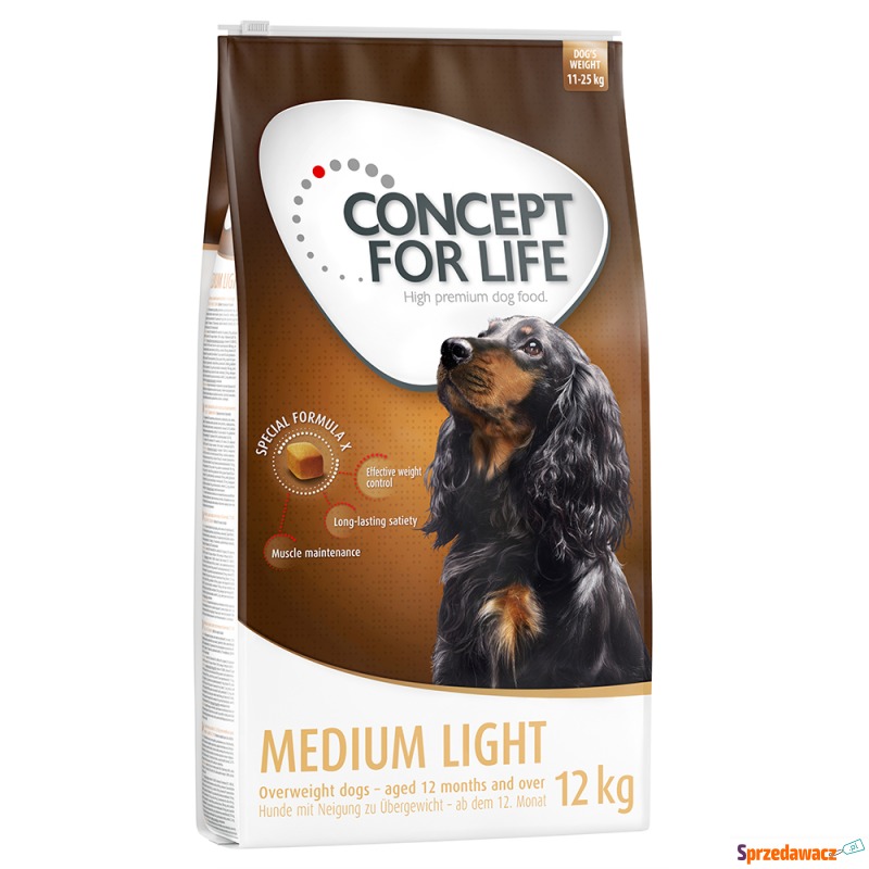 Concept for Life Medium Light - 2 x 12 kg - Karmy dla psów - Konin