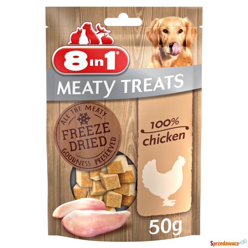 8in1 Meaty Treats - 2 x 50 g pierś z kurczaka - Przysmaki dla psów - Czarne