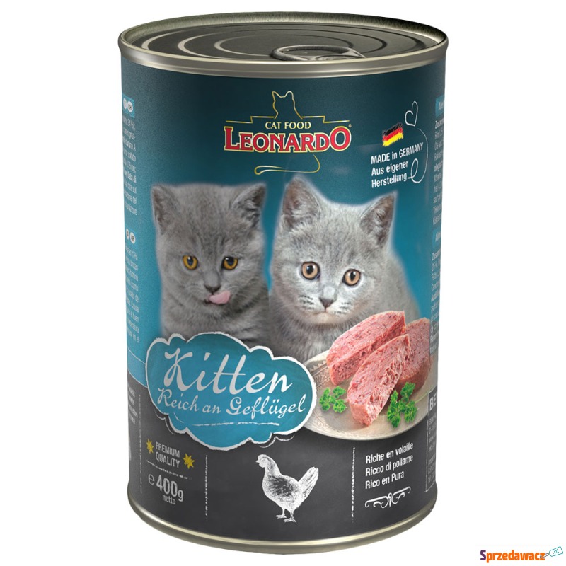 Megapakiet Leonardo All Meat, 24 x 400 g - Kitten - Karmy dla kotów - Częstochowa