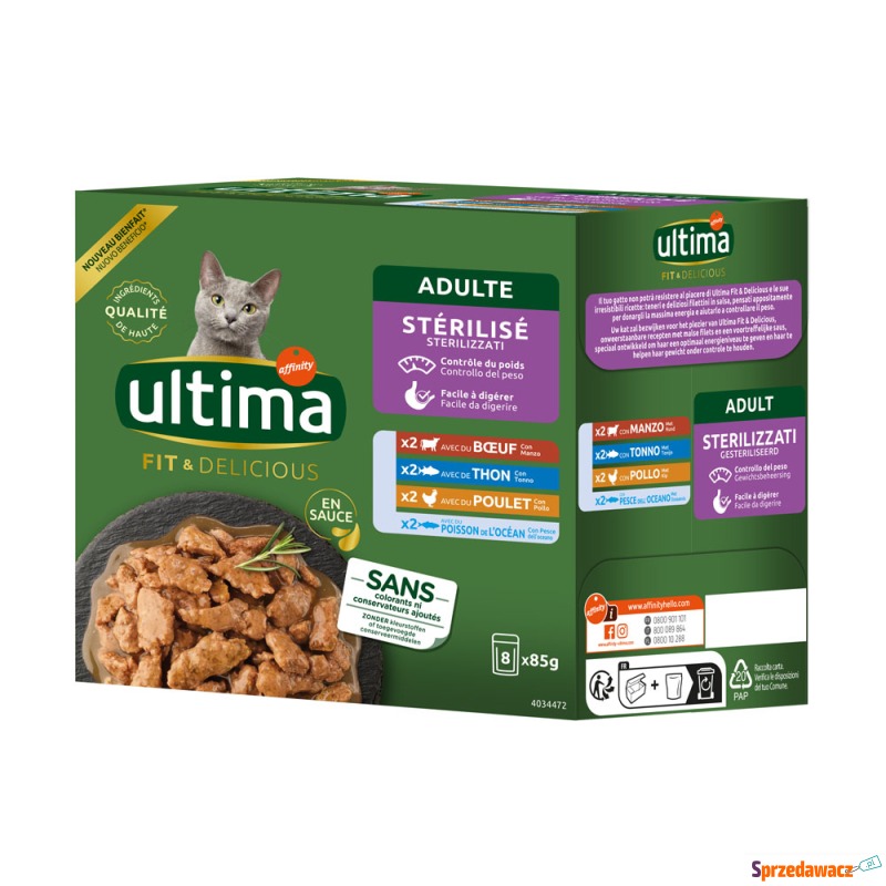 Ultima Sterilised Cat, 48 x 85 g - Pakiet mieszany... - Karmy dla kotów - Olsztyn