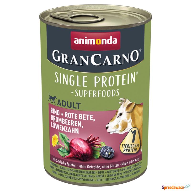 animonda GranCarno Adult Superfoods, 6 x 400 g... - Karmy dla psów - Bielsko-Biała