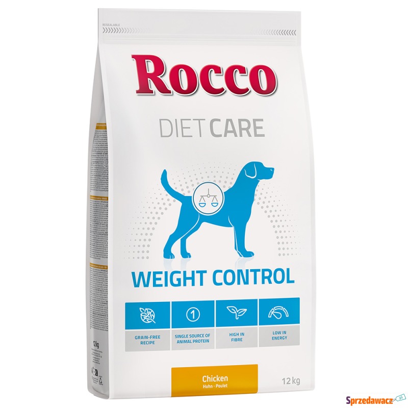 Rocco Diet Care Weight Control, kurczak - 12 kg - Karmy dla psów - Grudziądz