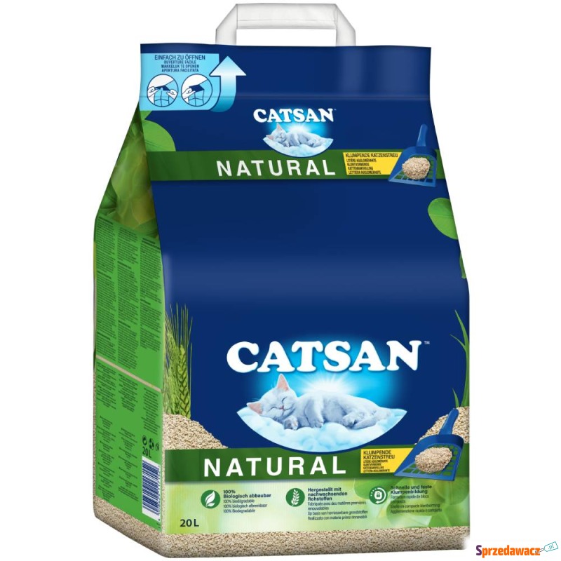 Catsan Natural żwirek zbrylający się - 20 l - Żwirki do kuwety - Zgierz