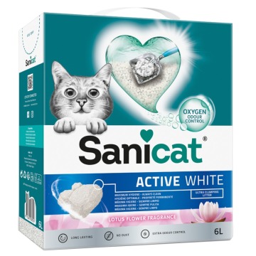 Sanicat Active White Lotus Flower żwirek zbrylający się - 2 x 6 l