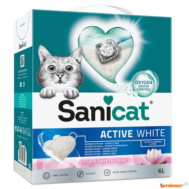 Sanicat Active White Lotus Flower żwirek zbry... - Żwirki do kuwety - Słupsk