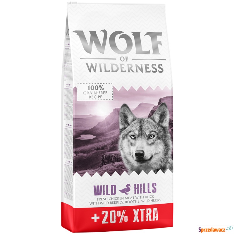 12 + 2,4 kg gratis! 14,4 kg Wolf of Wilderness,... - Karmy dla psów - Domaszowice