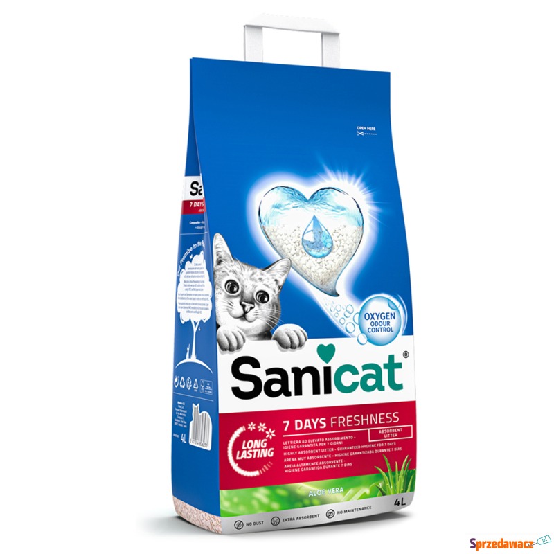 Sanicat 7 Days Aloe Vera, żwirek niezbrylający... - Żwirki do kuwety - Orzesze