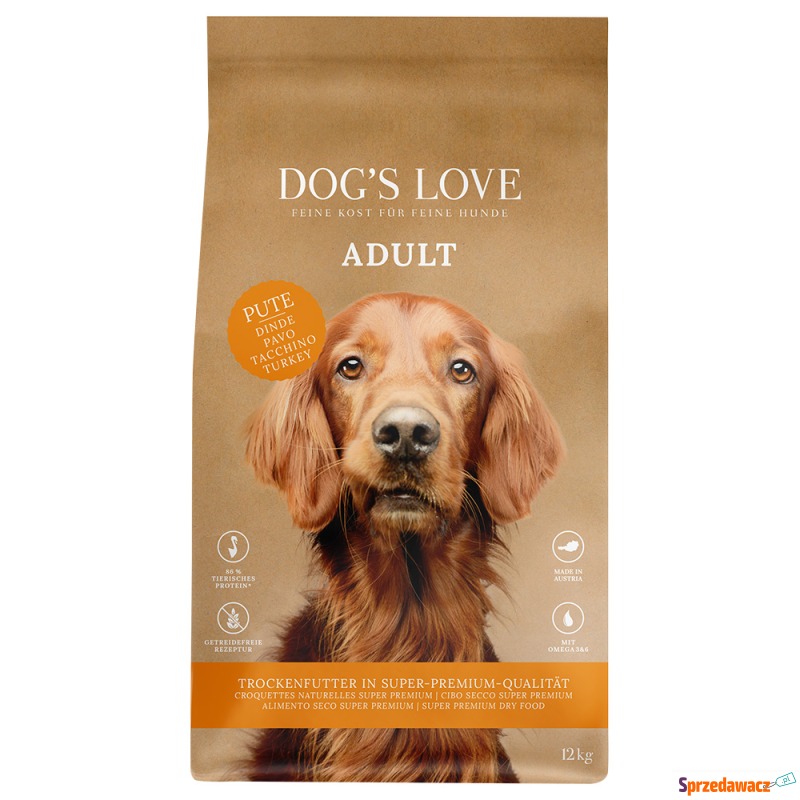 Dog´s Love Adult, indyk - 2 x 12 kg - Karmy dla psów - Zielona Góra